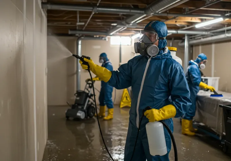 Basement Sanitization and Antimicrobial Treatment process in Louisburg, NC